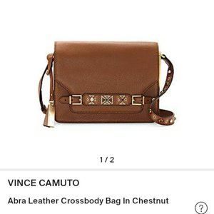 Vince camuto abra leather crossbody bag in chestnut